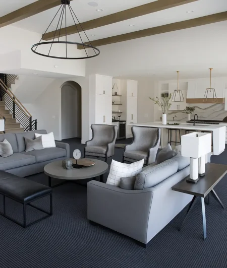 Dorothy Anthracite Wall to Wall Carpets In Living Room