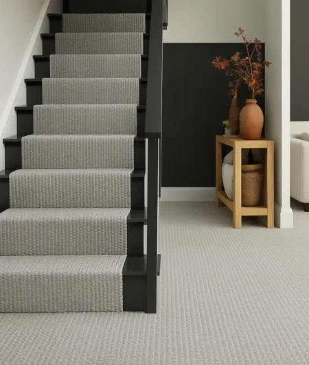 Dorothy Silver Wall to Wall Carpets In Stairs Carpets