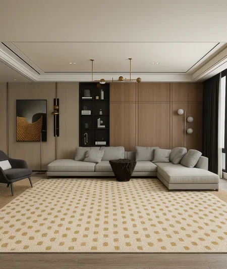 JR Eucalyptus-Camel Jute carpets In Living Room