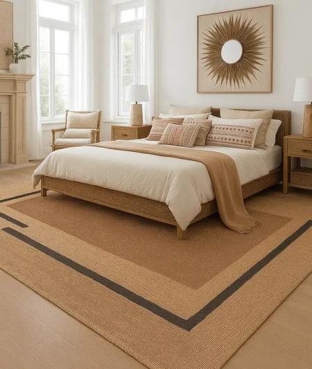 JR Natural-Red Jute carpets In Bedroom