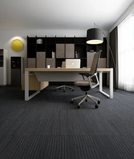 Olivia Grey Carpet Tiles In Office
