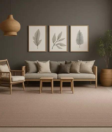 Plush Shadow Wool Carpets In Living Room