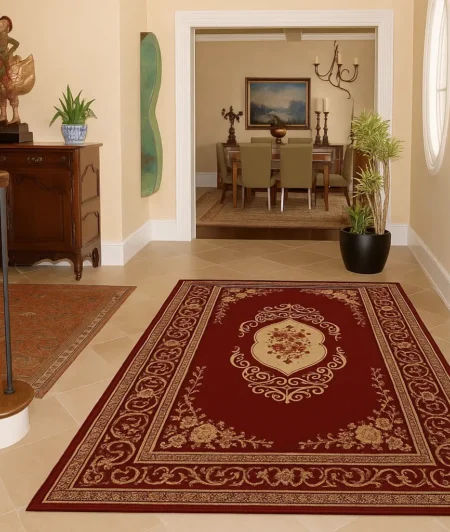 Risala Charcoal Turkish Carpets In Entryways