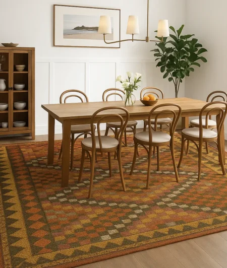 Risala Classic Turkish Carpet In Dininig Area