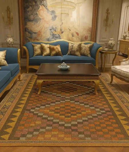 Risala Classic Turkish Carpet In Living Room