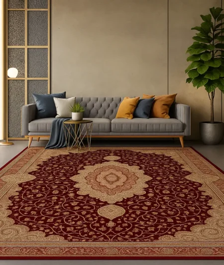 Risala Sandstone Turkish Carpets In Living Room