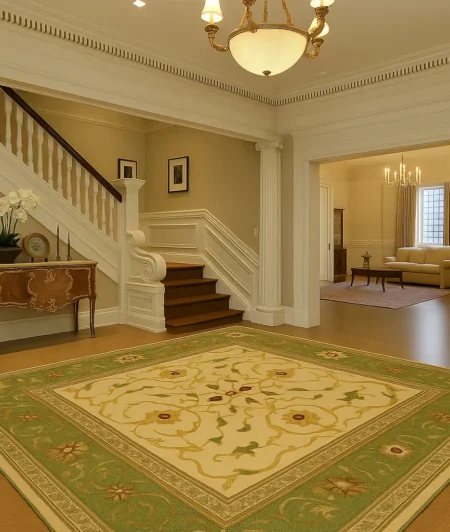 Risala Ushak Turkish Carpet In Entryways