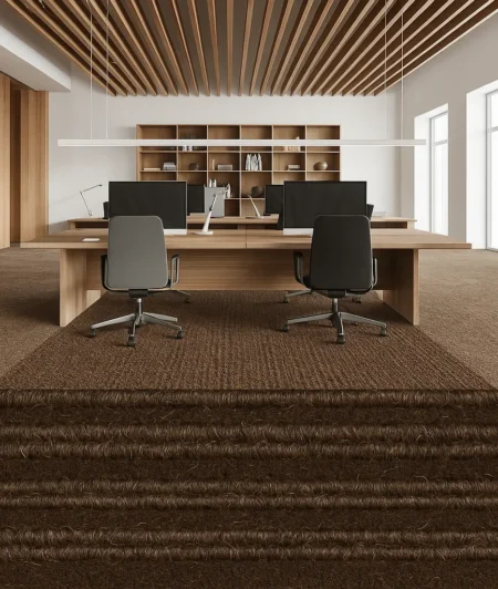 Risala Porta Cut-Loop Coir Carpets In Office