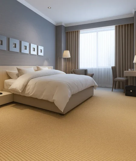 Sand Cotton Carpets CL In Bedroom