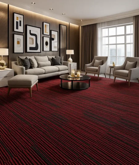 Shaw Red Carpet Tiles In Living Room