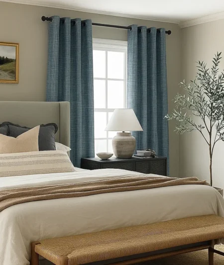 Risala Alcor Ocean Blackout Curtains In Bedrom