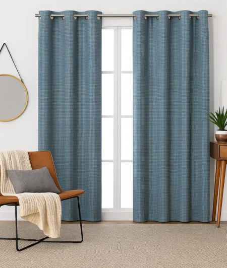 Risala Alcor Ocean Blackout Curtains In Living Room