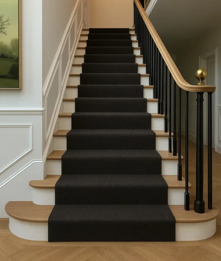 Risala Anthracite In Stair Carpets 2