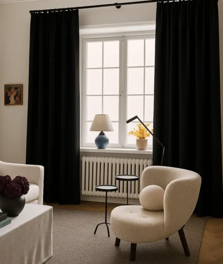 Risala Blackout Polyester Curtains In Living Room