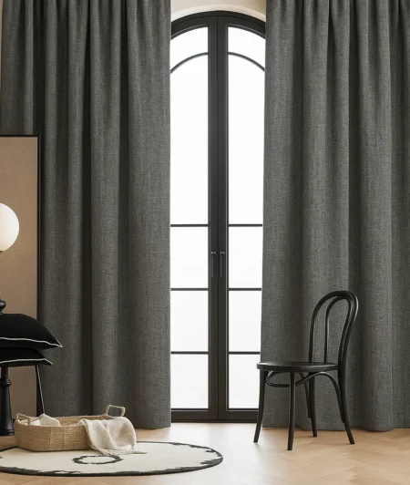 Risala Cato Pencil Pleat Linen Curtains In Balcony