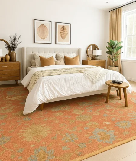 Risala Cicek Hand Knotted Carpets In Bedroom