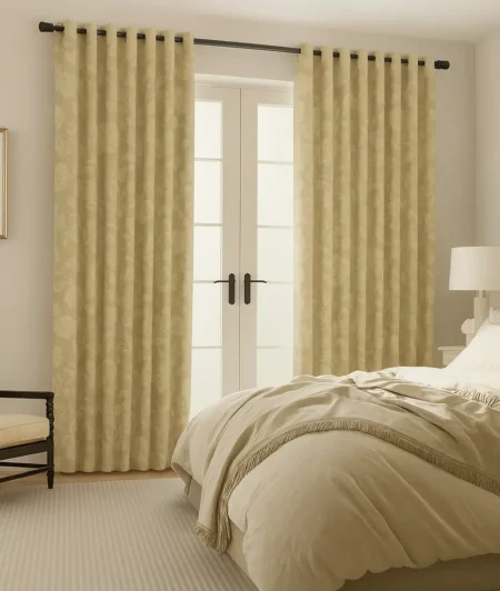 Risala Clarke Eliza Cotton Curtains In Bedroom