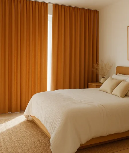 Risala Edmund Bell Chromax Cotton Curtains In Bedroom