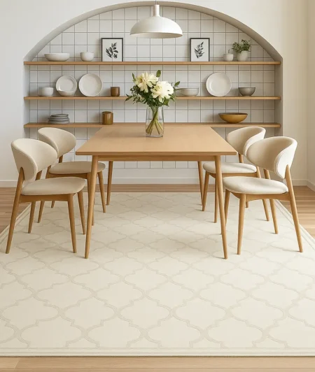 Risala Joy Hand-Tufted Carpets In Dining Area