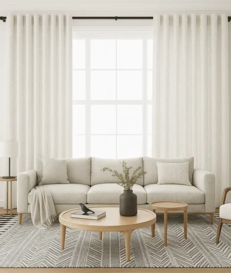 Risala Monte Carlo Linen Curtains In Living Room