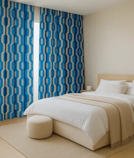 Risala Onetti Silk Curtains In Bedroom