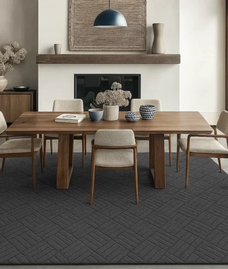 Risala Plot Hand-Tufted Carpets In Dining Area