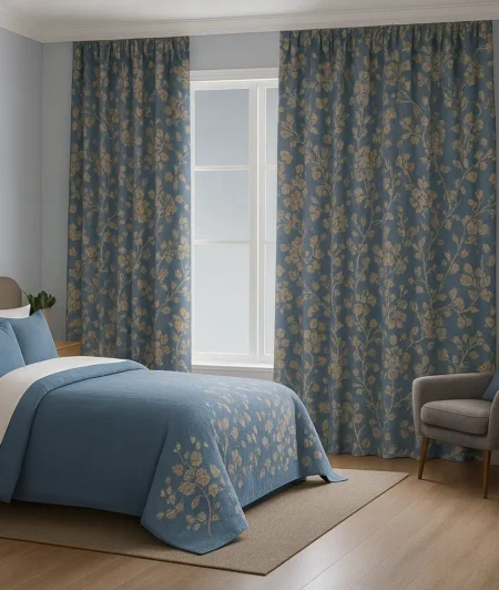 Risala Ritz White Lace Curtains In Bedroom