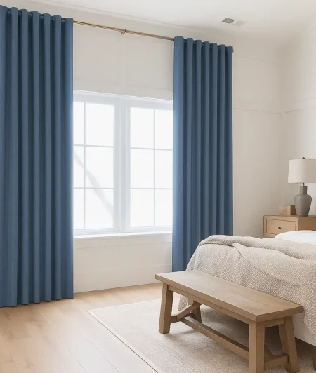 Risala Santorini Linen Curtains in Bed Room