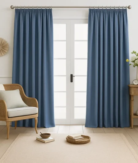 Risala Santorini Linen Curtains in Living Room