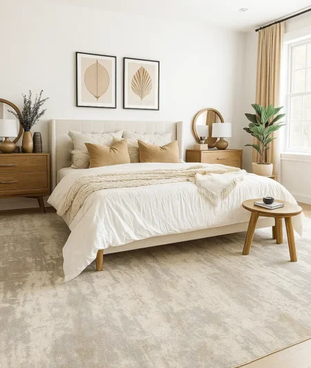 Risala Silver Sun Custom Carpets In Bedroom