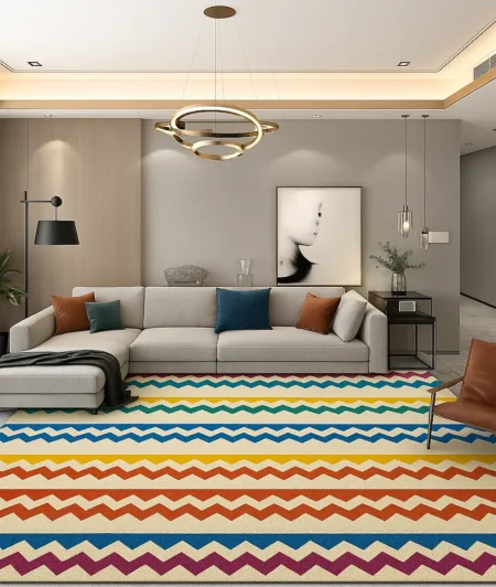 Risala Tali stripes Custom Carpets In Living Room