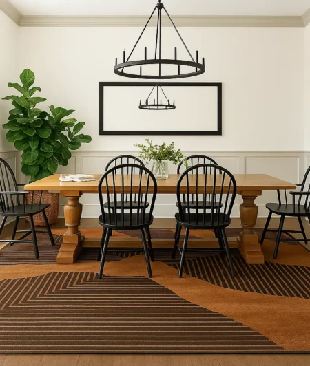 Risala Adrift Modern Rugs In Dining Area