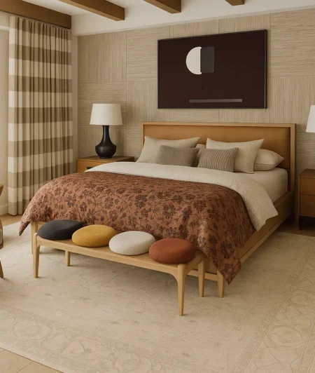 Risala Aldora Area Rugs In Bedroom