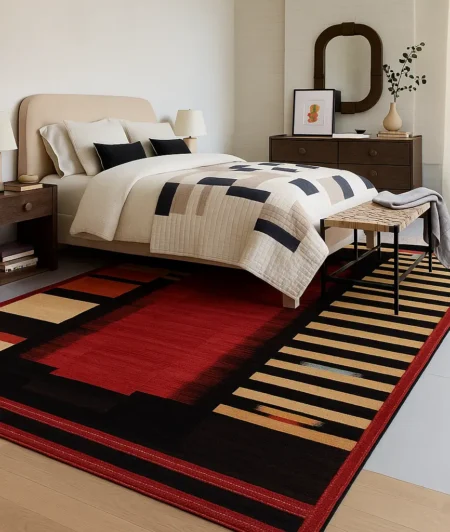Risala Anatolian Cotton Rugs In Bedroom