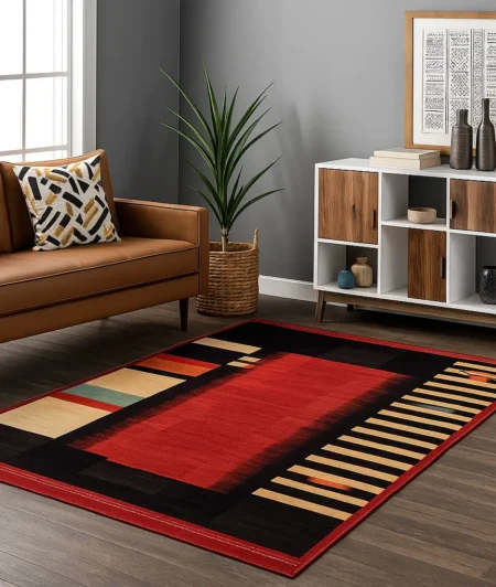 Risala Anatolian Cotton Rugs In Living Room