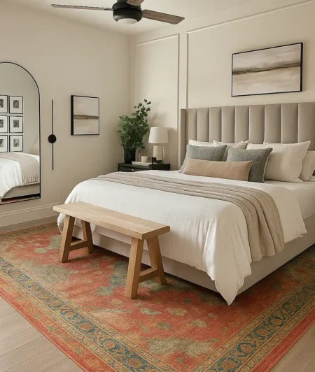 Risala Ankara Global Area Rugs In Bedroom