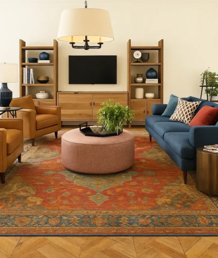 Risala Ankara Global Area Rugs In Living Room