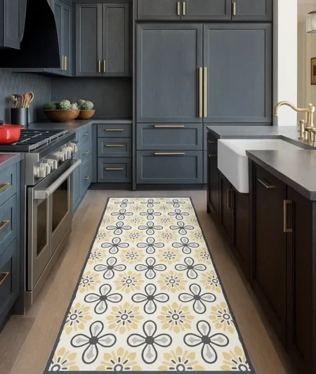 Risala Antique Floral In Kitchen Rugs 1