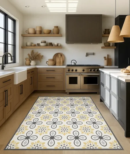 Risala Antique Floral In Kitchen Rugs 2