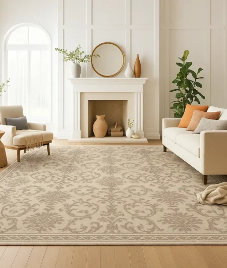 Risala Arad Silk Rugs In Living Room