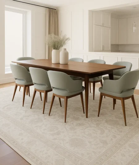 Risala Aurora Oriental Rugs In Dining Area