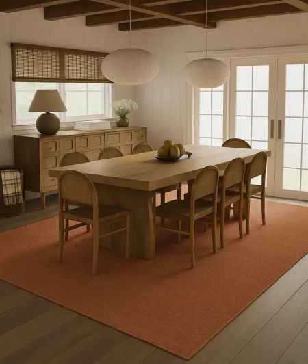 Risala Basis Polyester Rugs In Dining Area