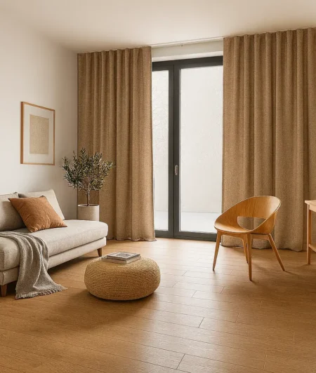 Risala Berlin Eyelet Curtains In Living Room