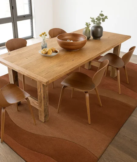 Risala Cera Modern Rugs In Dining Room