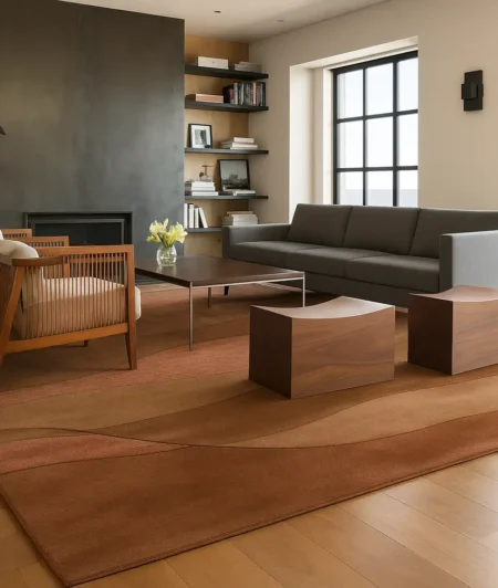 Risala Cera Modern Rugs In Living Room