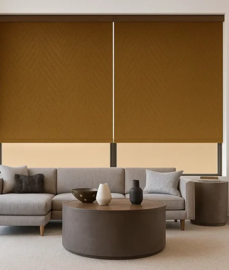 Risala Cherry Venetian Blinds In Living Room