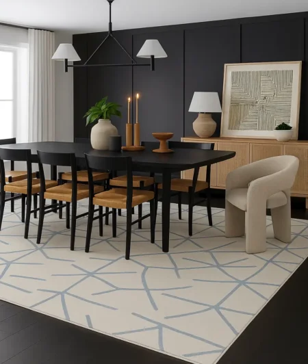 Risala Confetti Modern Rugs In Dining Area