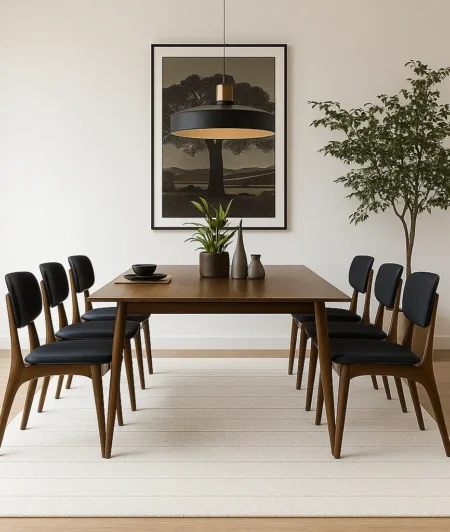 Risala Contour Polyester Rugs In Dining Area