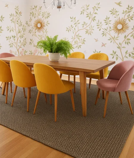 Risala Cottage Sisal Rugs In Dining Room