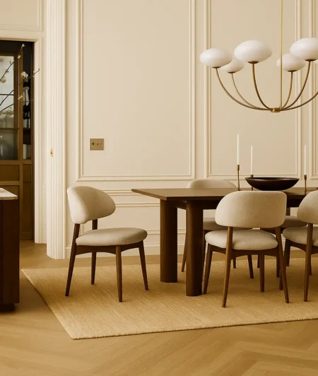 Risala Earthly Braided Jute Rugs In Dining Area